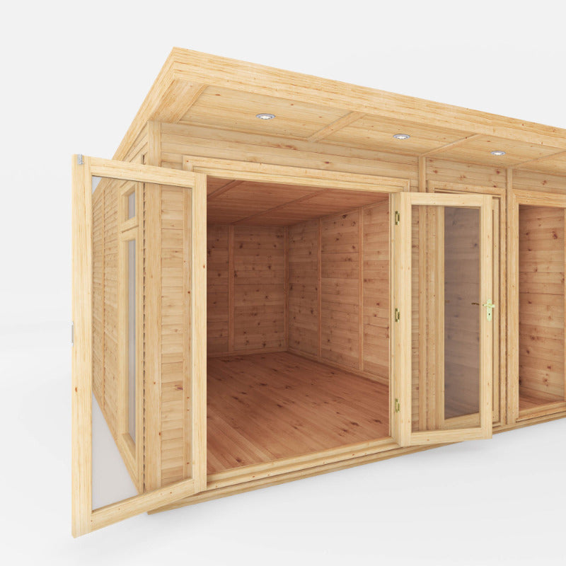 Adley 4m x 4m Insulated Garden Room With Side Shed | Sheds.co.uk