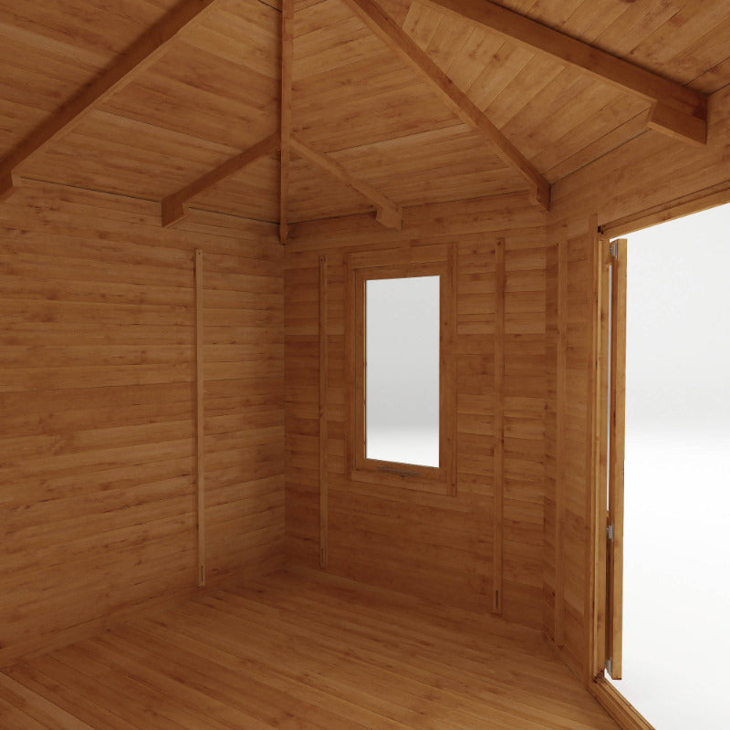 Adley 4m x 4m Somerset Corner Premium Log Cabin - 44mm | Sheds.co.uk