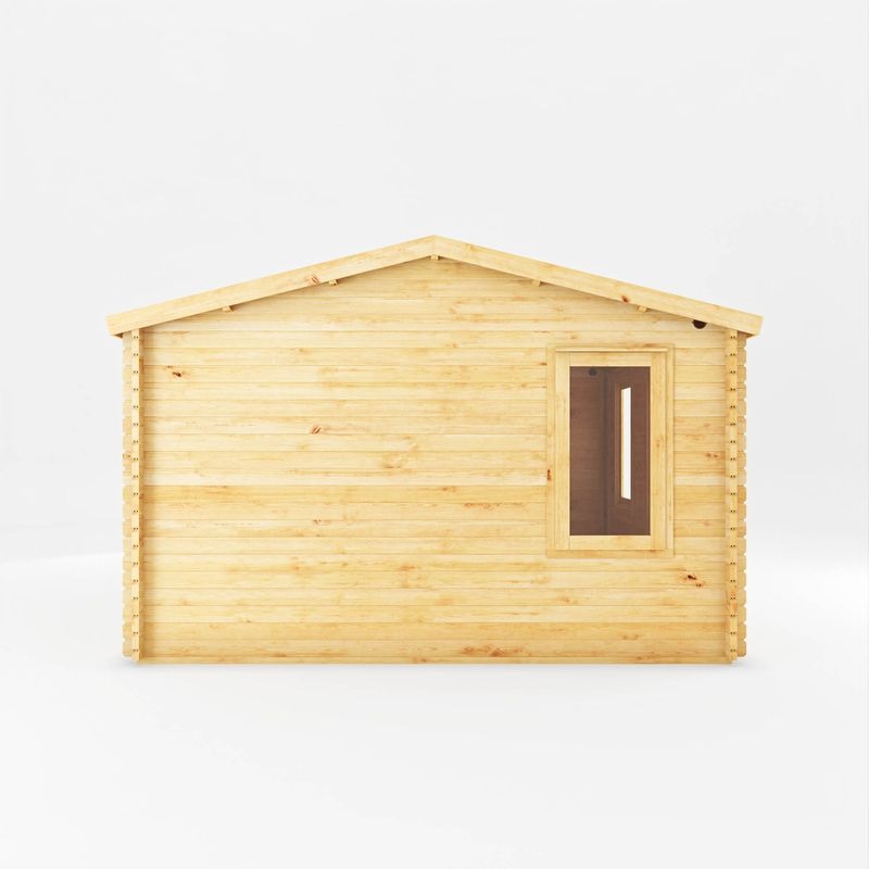 Adley 5.1m x 4m Delta Home Office Log Cabin With Side Shed - 28mm | Sheds.co.uk