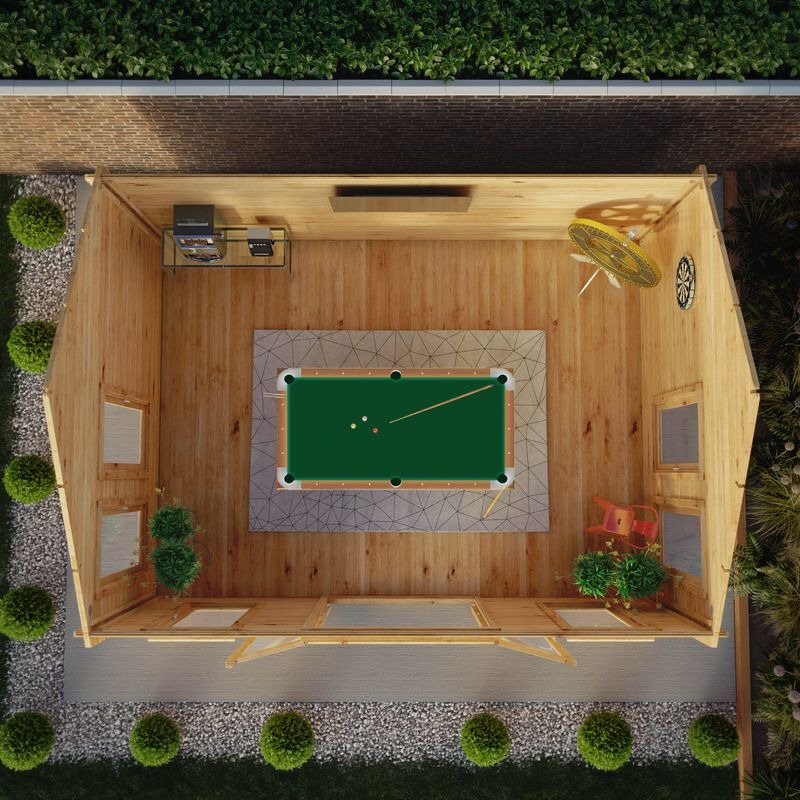 Adley 5.3m x 4m Echo Log Cabin - 44mm | Sheds.co.uk