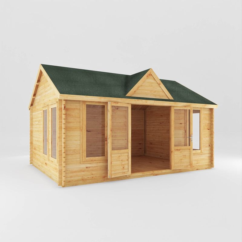 Adley 5.3m x 4m Echo Log Cabin - 44mm | Sheds.co.uk