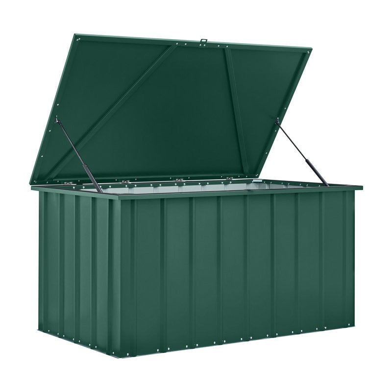 Adley 5' x 3' Metal Cushion Storage Box - Green | Sheds.co.uk