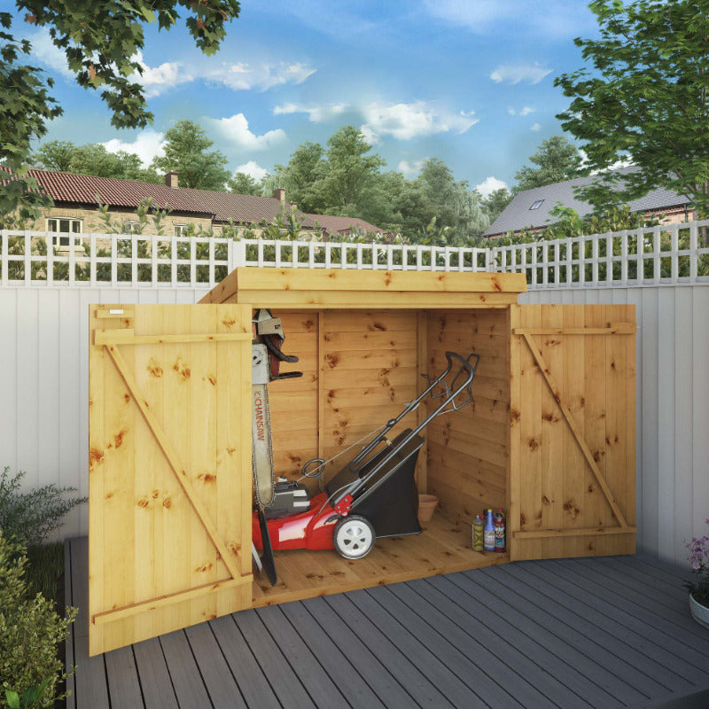 Adley 5' x 3' Tongue and Groove Pent Mower Store | Sheds.co.uk