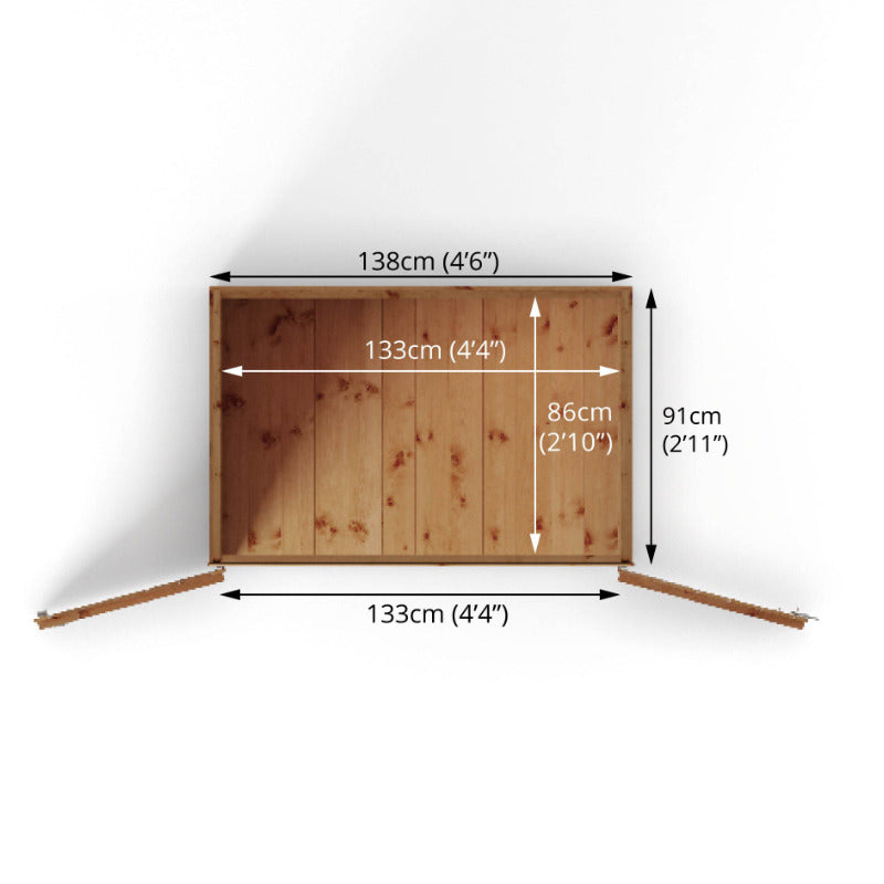 Adley 5' x 3' Tongue and Groove Pent Mower Store | Sheds.co.uk