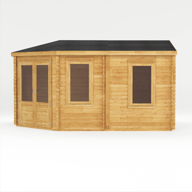 Adley 5m x 3m Dorchester Executive Corner Premium Log Cabin - 44mm | Sheds.co.uk