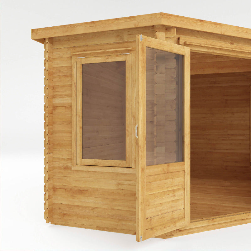 Adley 5m x 3m Dorchester Executive Corner Premium Log Cabin - 44mm | Sheds.co.uk