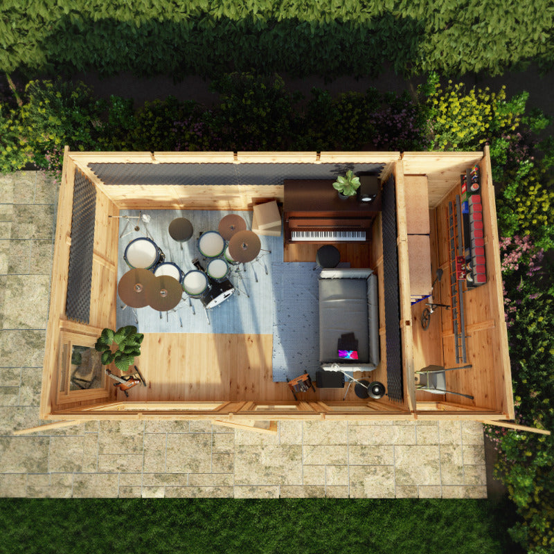 Adley 5m x 3m Insulated Garden Room With Side Shed | Sheds.co.uk