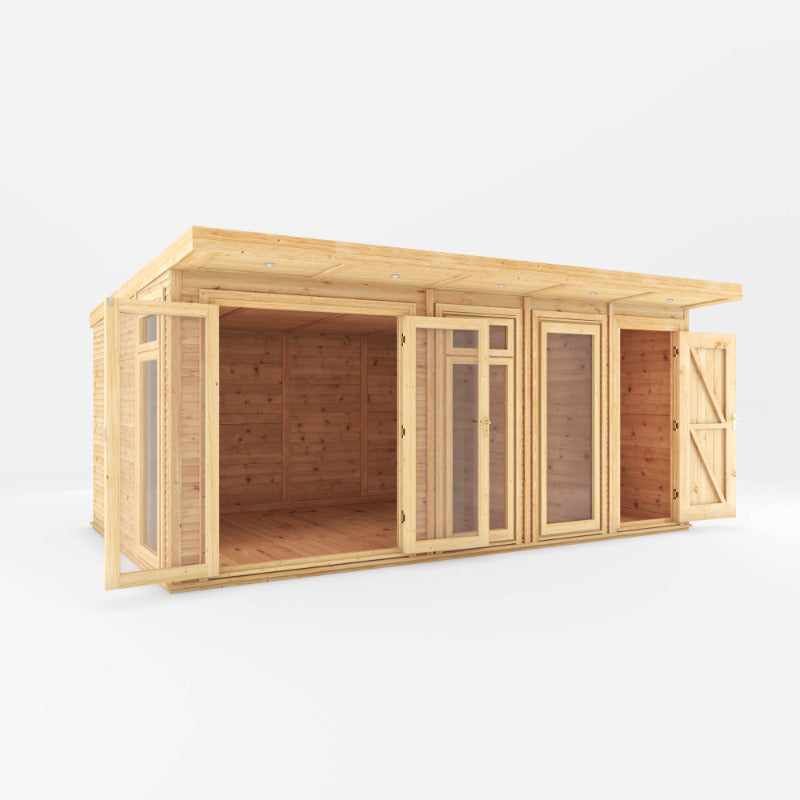 Adley 5m x 3m Insulated Garden Room With Side Shed | Sheds.co.uk