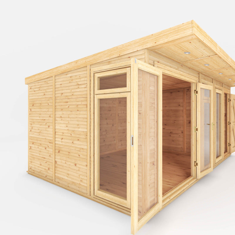 Adley 5m x 3m Insulated Garden Room With Side Shed | Sheds.co.uk