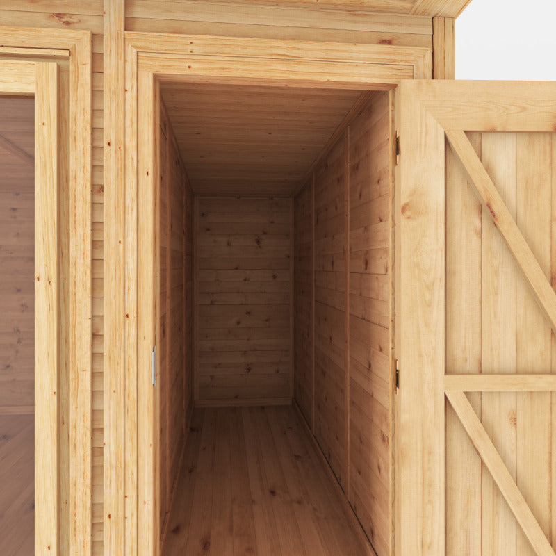 Adley 5m x 3m Insulated Garden Room With Side Shed | Sheds.co.uk