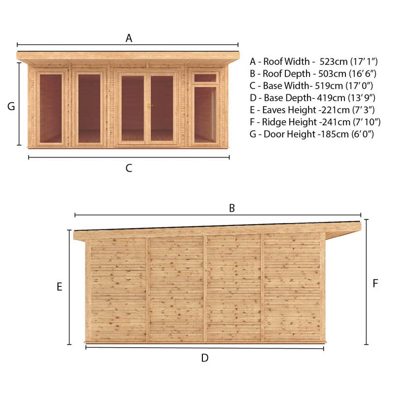 Adley 5m x 4m Alveston Insulated Garden Room | Sheds.co.uk
