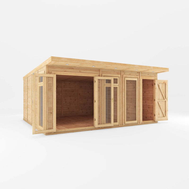 Adley 5m x 4m Insulated Garden Room With Side Shed | Sheds.co.uk