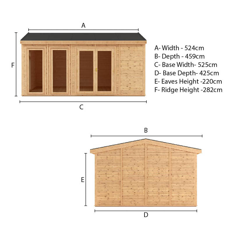 Adley 5m x 4m Wilmcote Insulated Garden Room