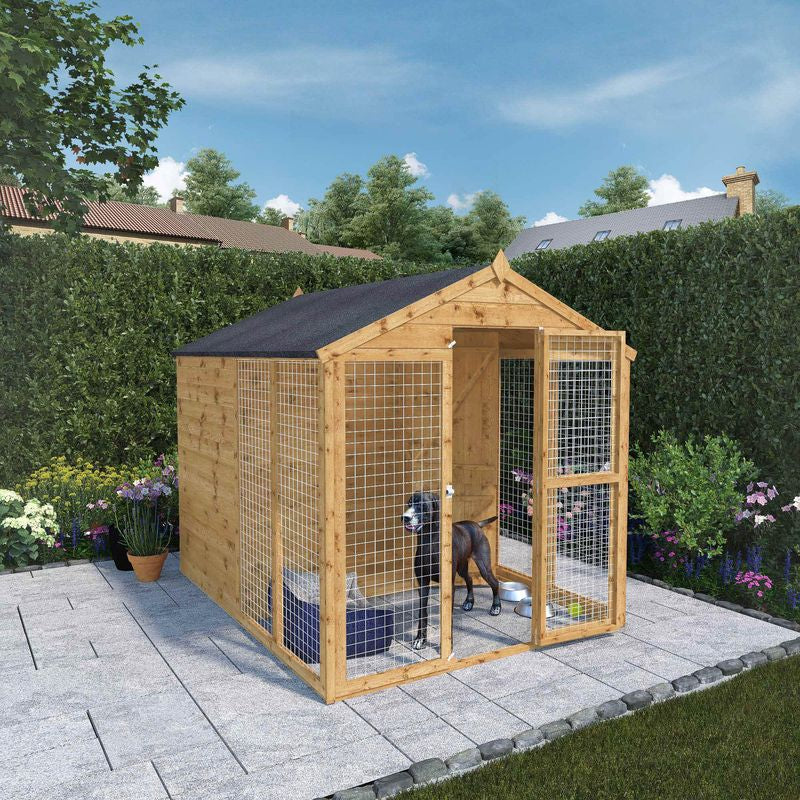 Adley 6' x 8' Superior Dog Kennel & Run | Sheds.co.uk