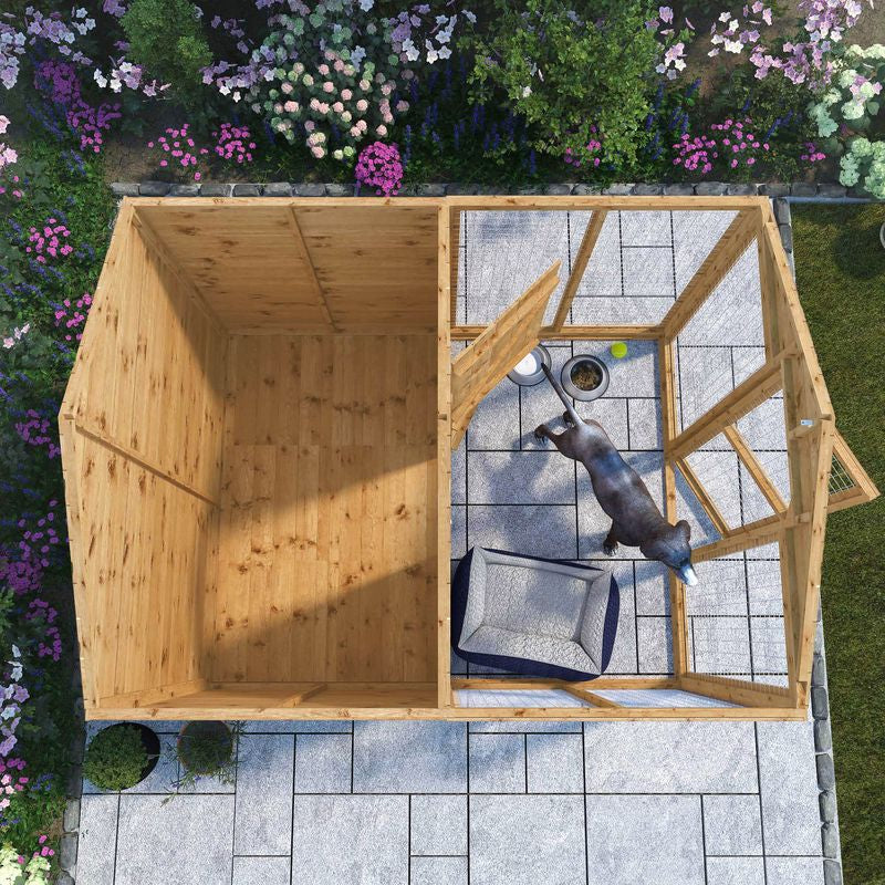 Adley 6' x 8' Superior Dog Kennel & Run | Sheds.co.uk