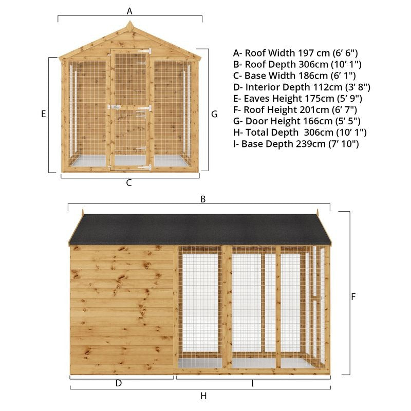 Adley 6' x 10' Superior Dog Kennel & Run