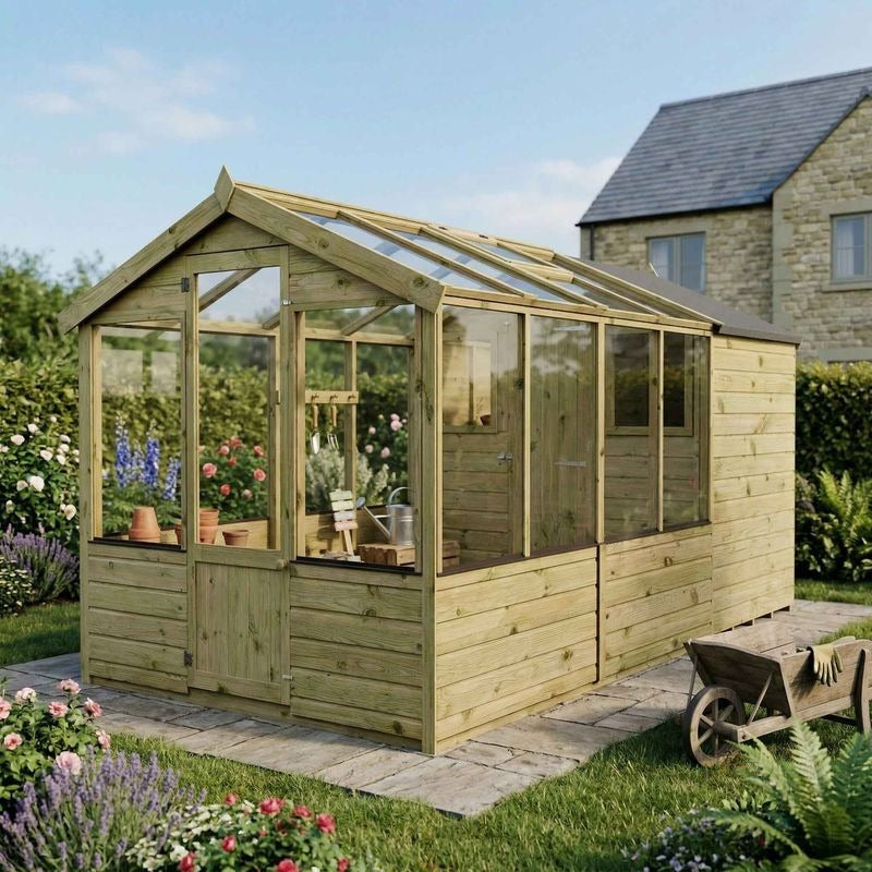 6 x 12 Budget Shiplap Greenhouse Shed