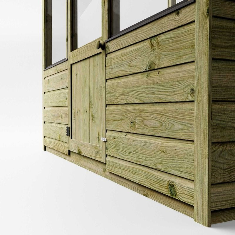 Adley 6' x 12' Budget Shiplap Greenhouse With a Shed | Sheds.co.uk
