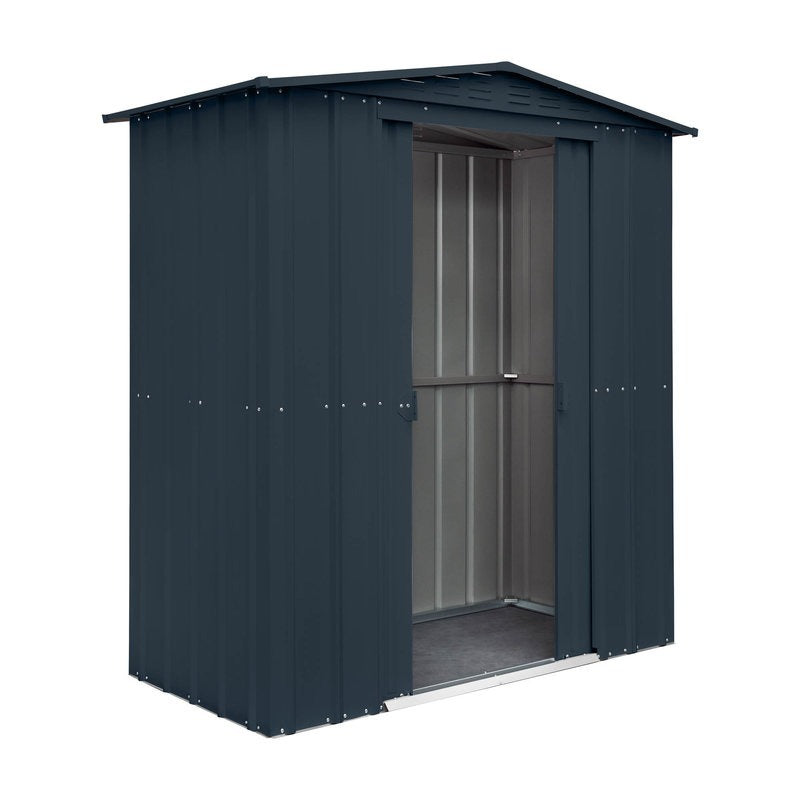 Adley 6' x 3' Apex Metal Shed - Grey | Sheds.co.uk
