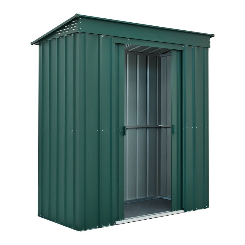 Adley 6' x 3' Pent Metal Shed - Green | Sheds.co.uk