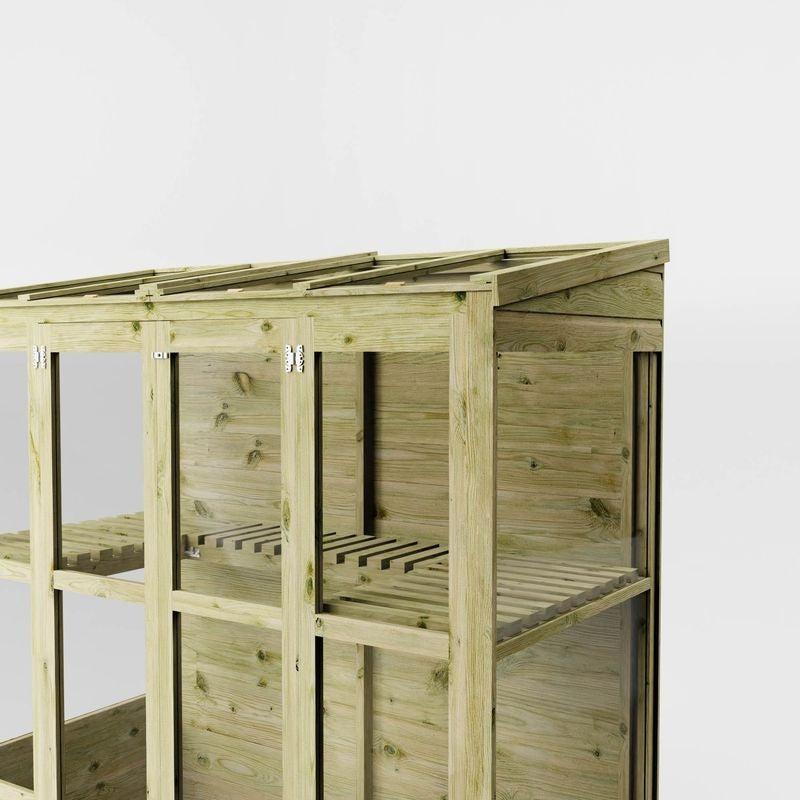 Adley 6' x 3' Wooden Tall Wall Greenhouse | Sheds.co.uk