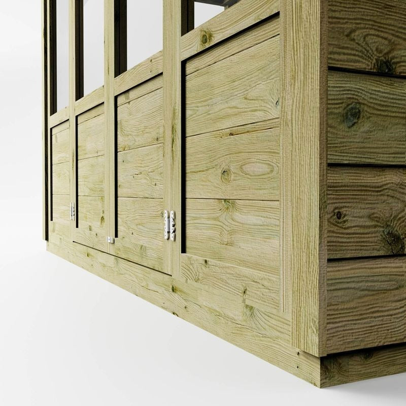 Adley 6' x 3' Wooden Tall Wall Greenhouse | Sheds.co.uk