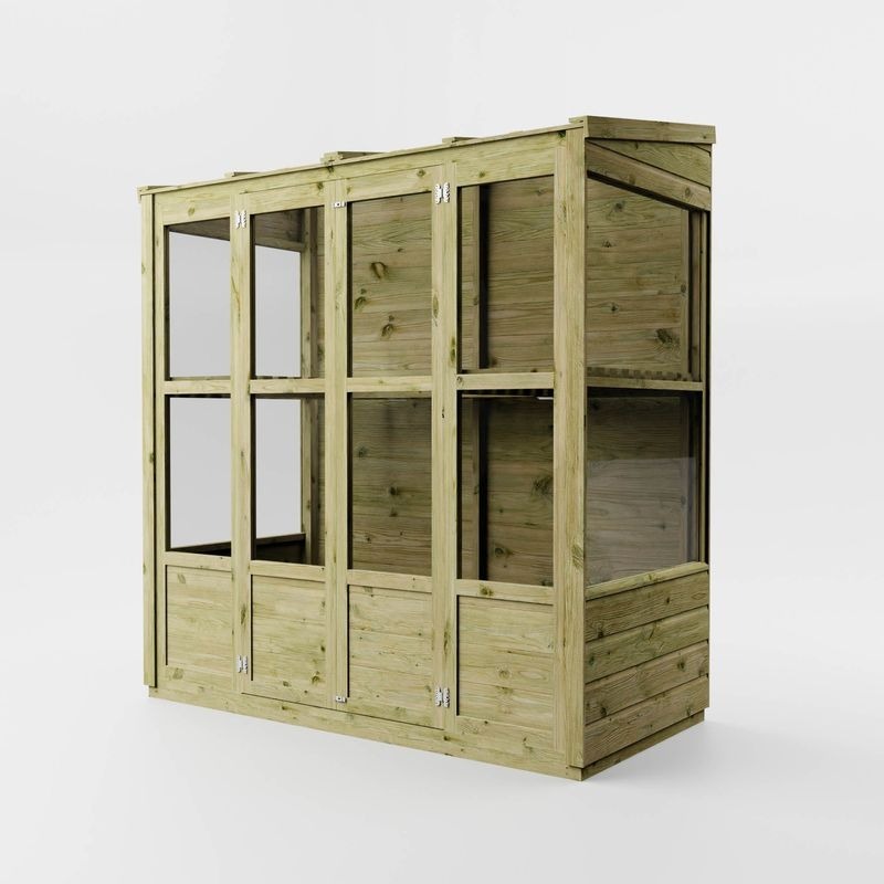Adley 6' x 3' Wooden Tall Wall Greenhouse | Sheds.co.uk
