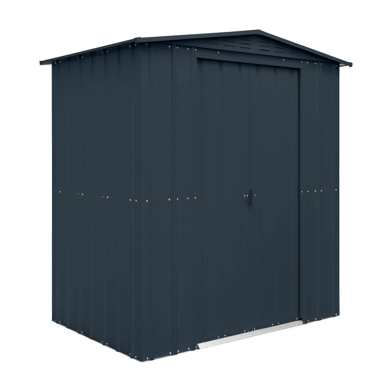 Adley 6' x 4' Apex Metal Shed - Grey | Sheds.co.uk