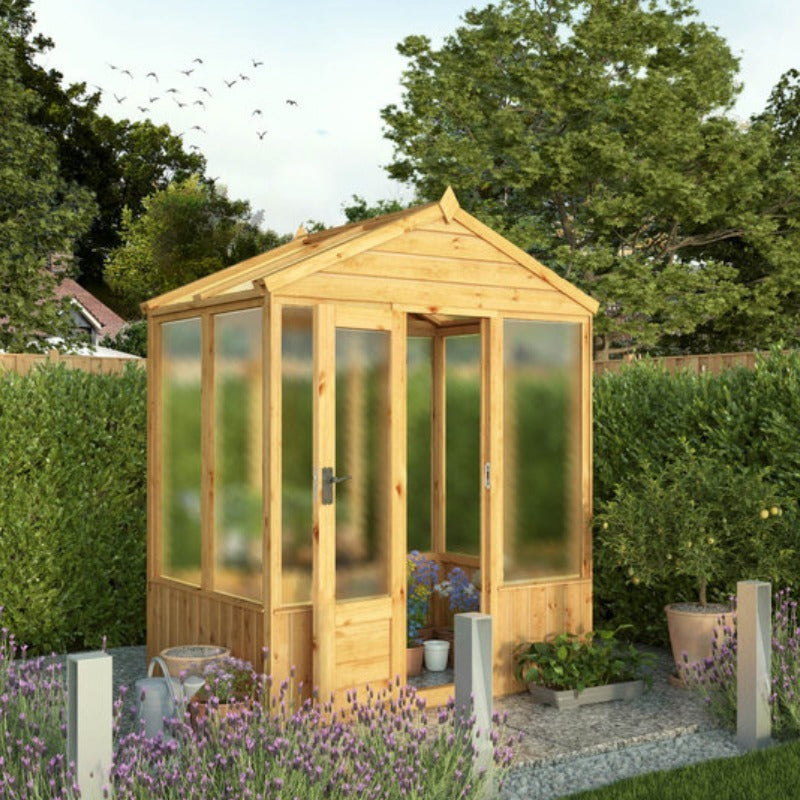 Adley 6' x 4' Lumberjack Premium Apex Wooden Greenhouse | Sheds.co.uk