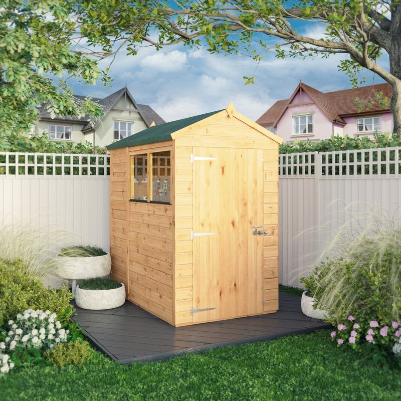 Adley 6' x 4' Lumberjack Premium Shiplap Modular Apex Shed | Sheds.co.uk