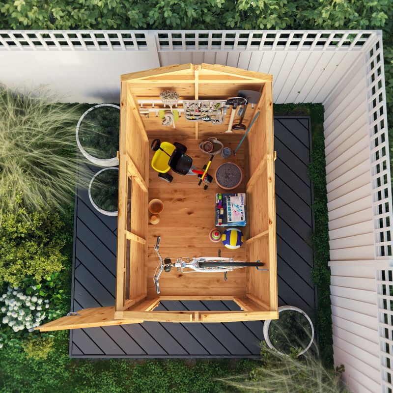 Adley 6' x 4' Lumberjack Premium Shiplap Modular Apex Shed | Sheds.co.uk