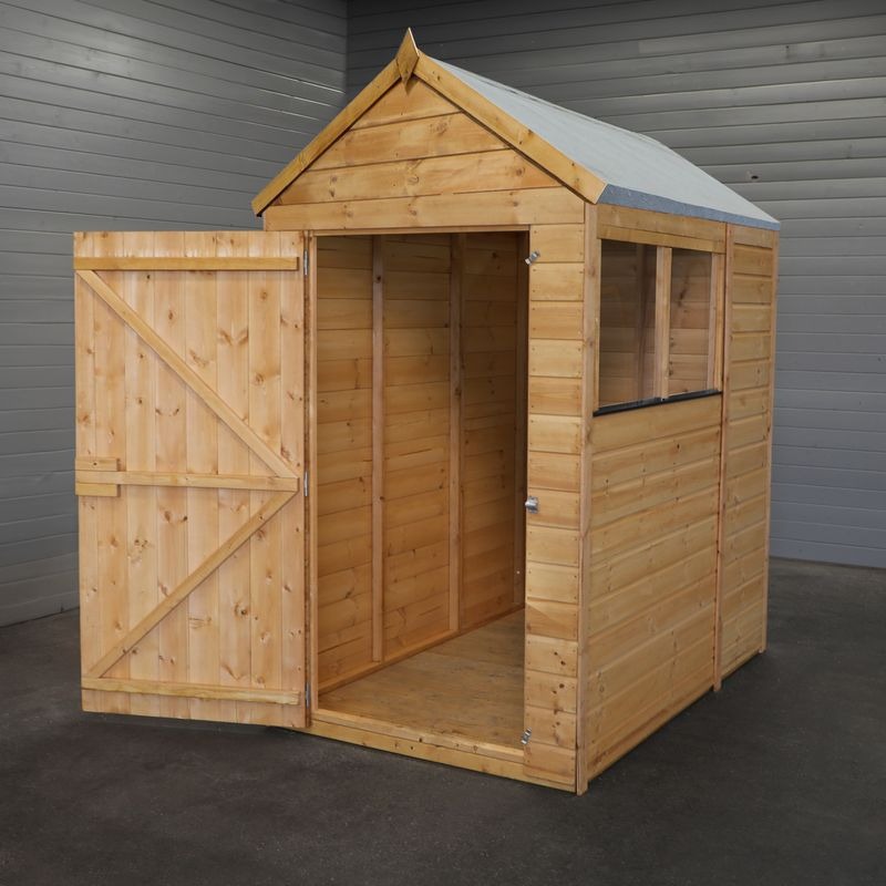 Adley 6' x 4' Lumberjack Premium Shiplap Modular Apex Shed | Sheds.co.uk