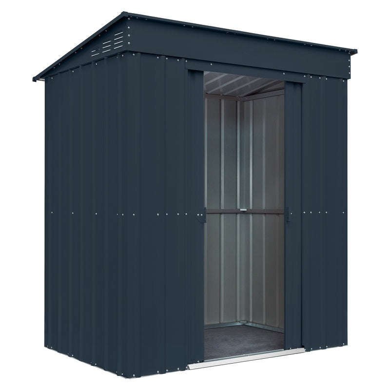 Adley 6' x 4' Pent Metal Shed - Grey | Sheds.co.uk