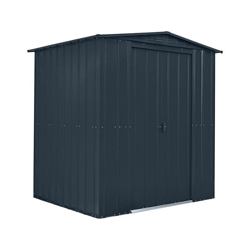 Adley 6' x 5' Apex Metal Shed - Grey | Sheds.co.uk