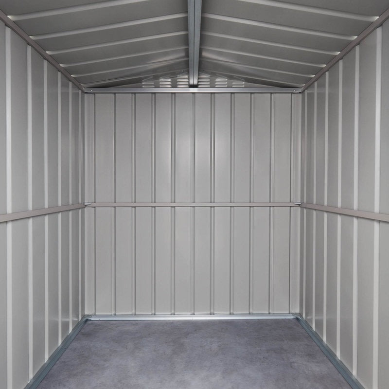 Adley 6' x 5' Apex Metal Shed - Grey | Sheds.co.uk