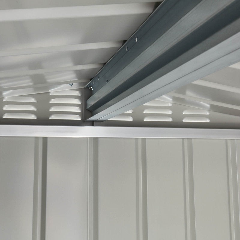 Adley 6' x 5' Apex Metal Shed - Grey | Sheds.co.uk