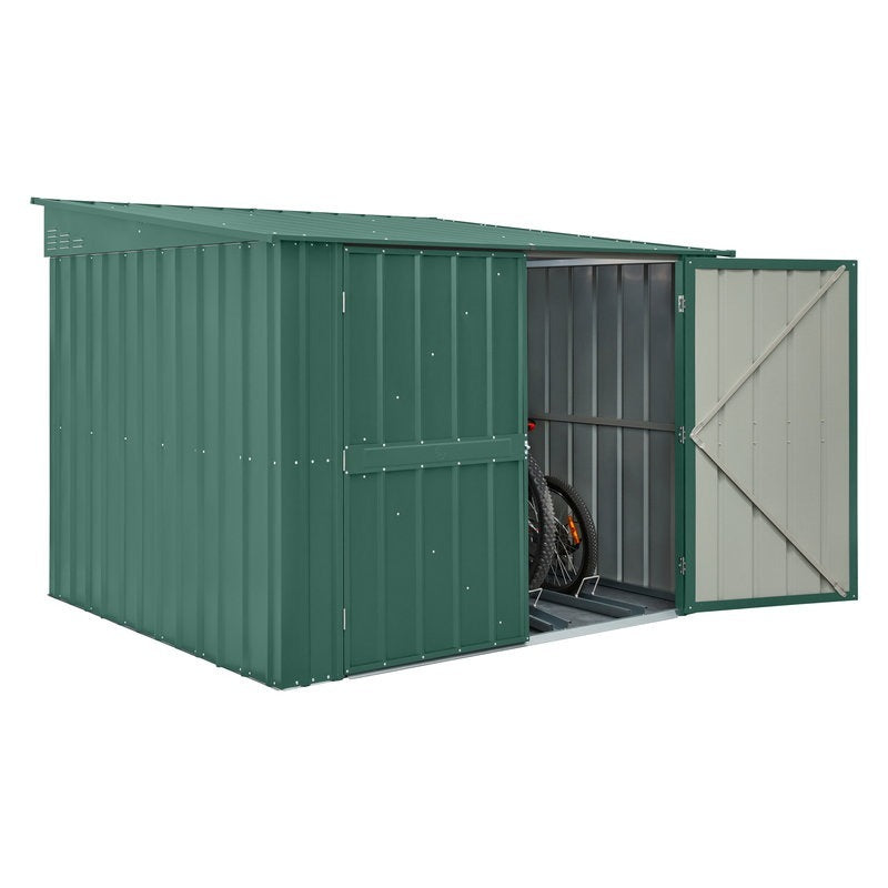 Adley 6' x 6' Metal Bike Locker - Green | Sheds.co.uk