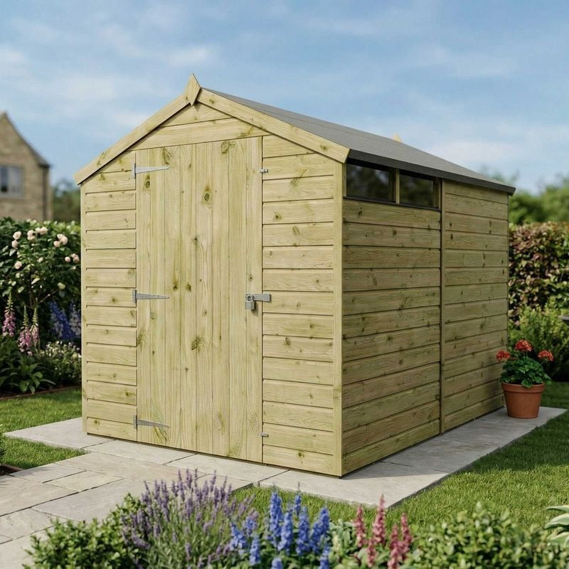 6 x 8 Premium Shiplap Apex Security Shed