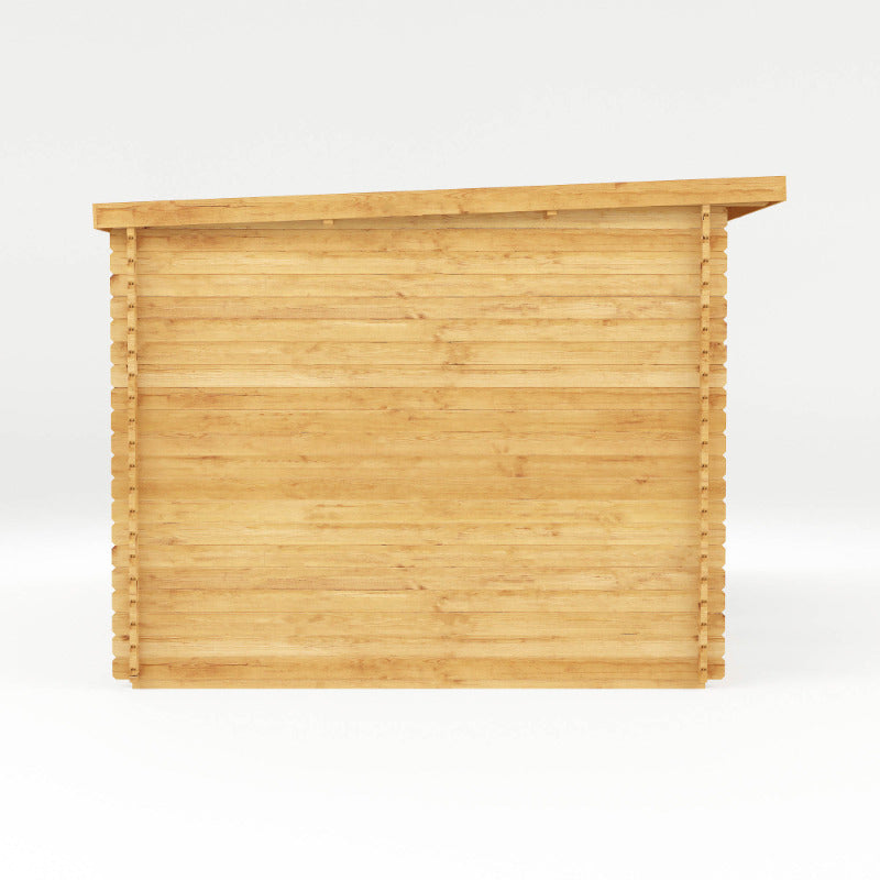 Adley 6m x 3m Alpha Log Cabin With Outdoor Area- 28mm | Sheds.co.uk