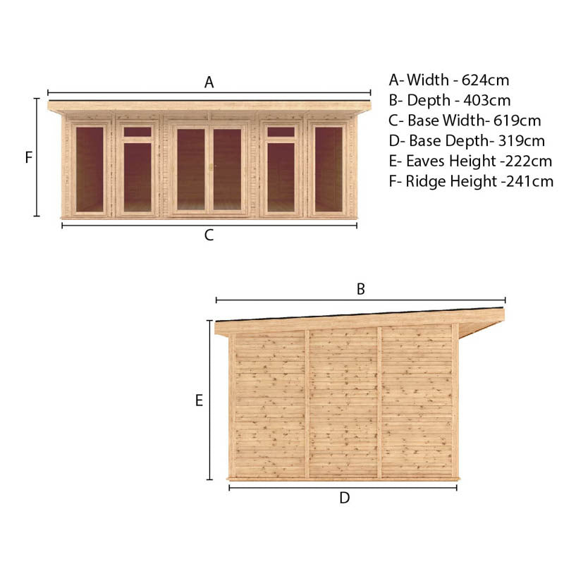 Adley 6m x 3m Alveston Insulated Garden Room | Sheds.co.uk