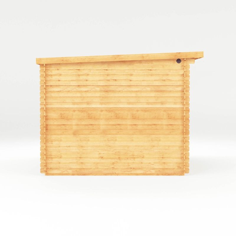 Adley 6m x 3m Quebec Pent Log Cabin With Slatted Area - 28mm | Sheds.co.uk