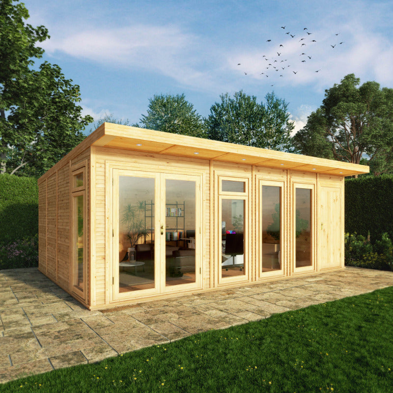 Adley 6m x 4m Insulated Garden Room With Side Shed | Sheds.co.uk