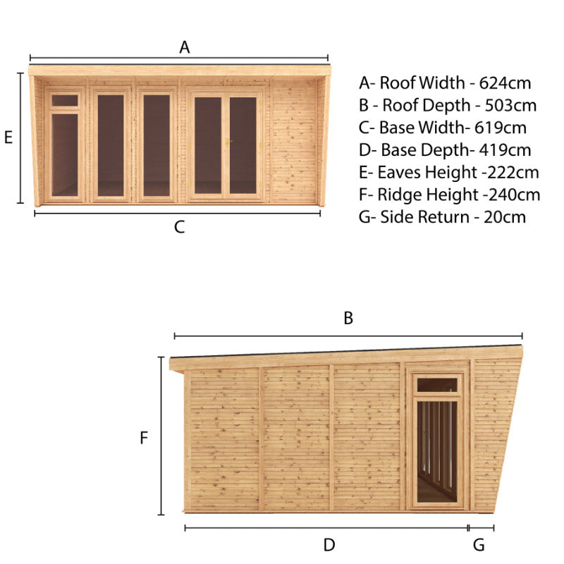 Adley 6m x 4m Tiddington Insulated Garden Room | Sheds.co.uk