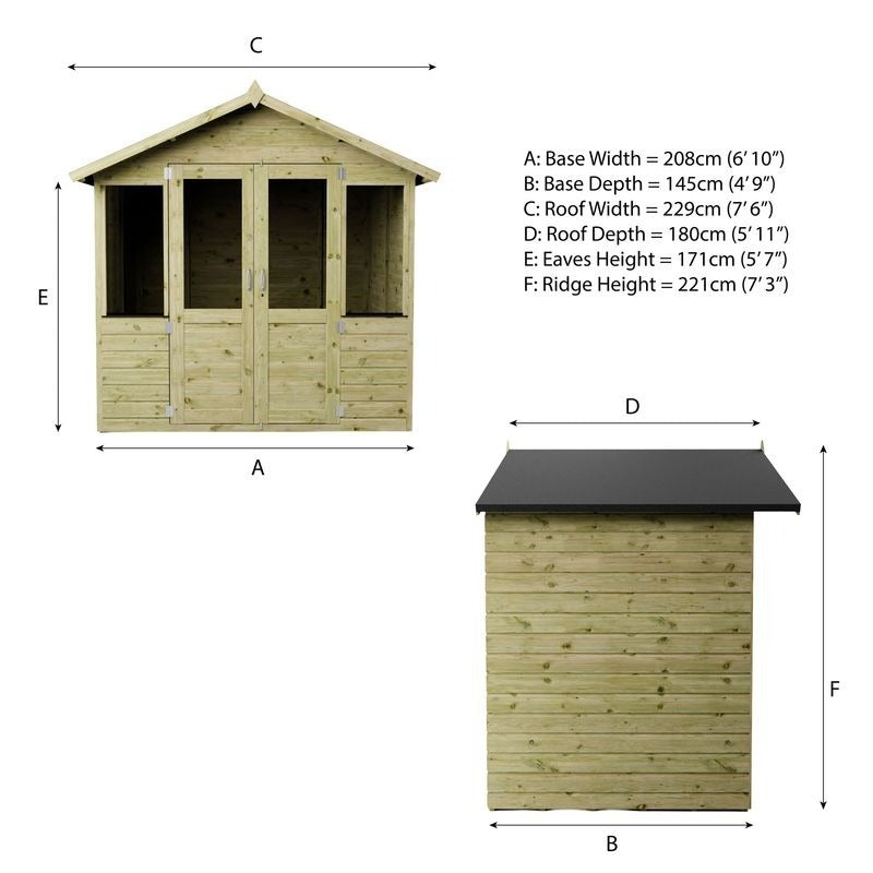 Adley 7' x 5' Traditional Summer House
