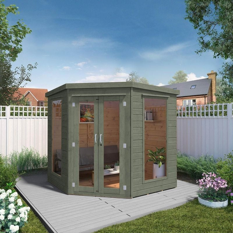 Adley 7' x 7' Chelsea Deluxe Corner Summer House | Sheds.co.uk