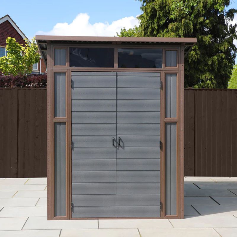Adley 7' x 7' Premium Composite Double Door Pent Shed | Sheds.co.uk