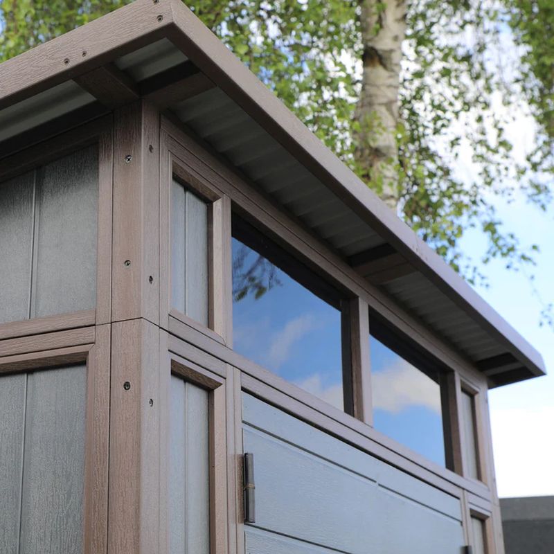 Adley 7' x 7' Premium Composite Double Door Pent Shed | Sheds.co.uk