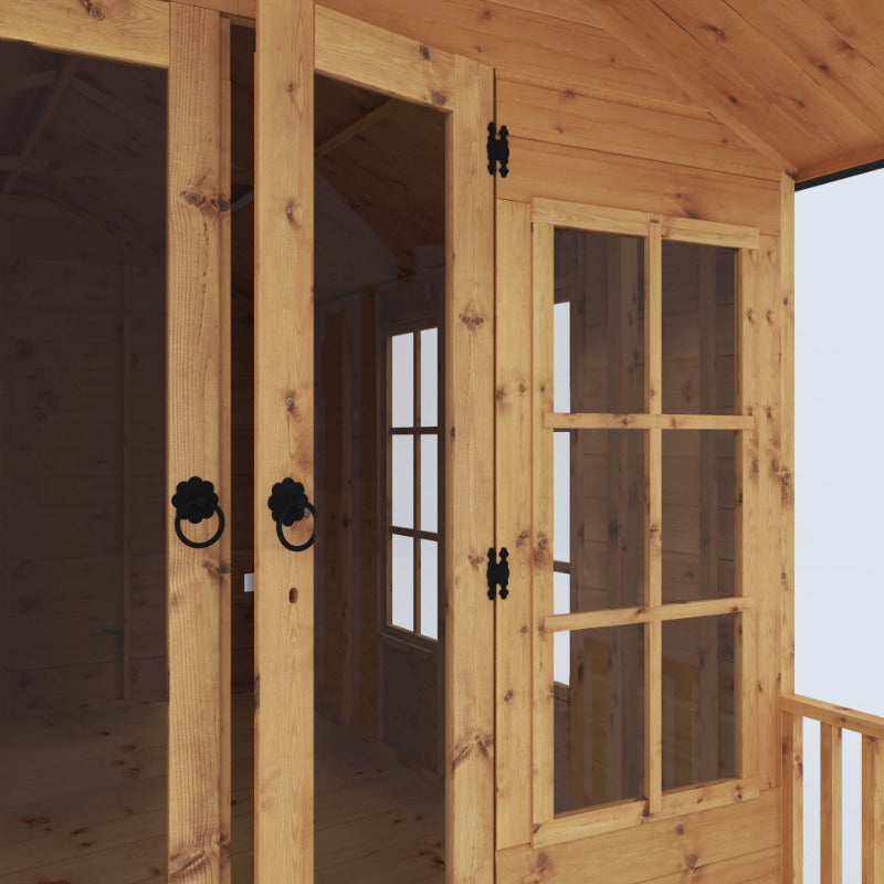 Adley 8' x 12' Premium Traditional Summer House With Veranda | Sheds.co.uk
