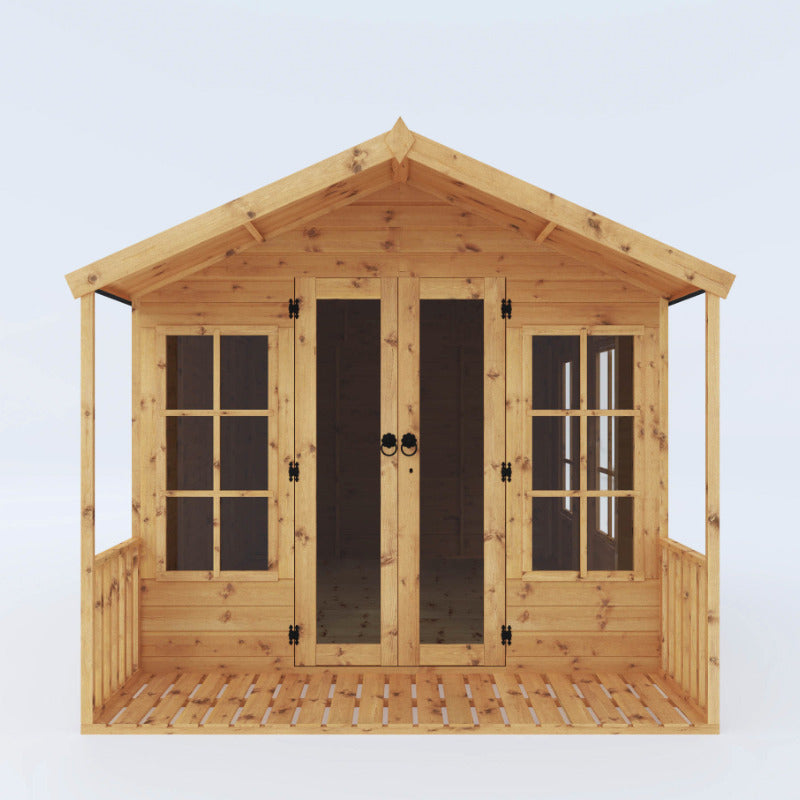 Adley 8' x 12' Premium Traditional Summer House With Veranda | Sheds.co.uk