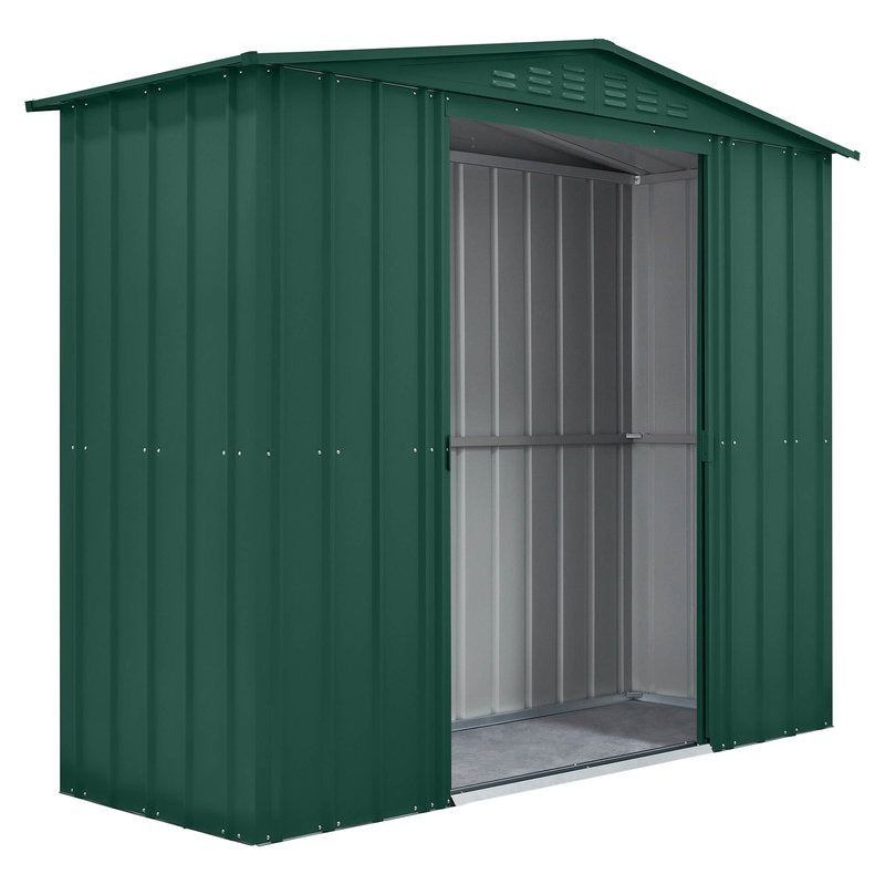 Adley 8' x 3' Apex Metal Shed - Green | Sheds.co.uk